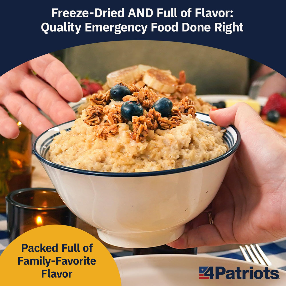 4Patriots Grammys Sweet Oatmeal image as a comforting breakfast option.