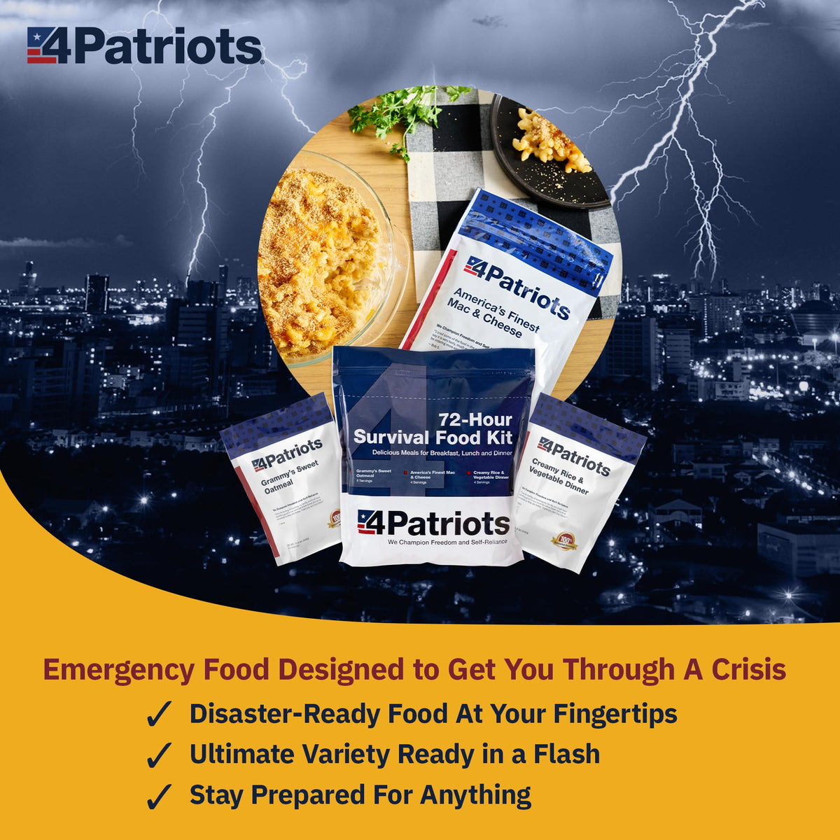 4Patriots oxygen absorber inside the kit, preserving freshness over time.