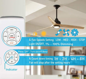 53T four speeds on the remote for precise airflow customization