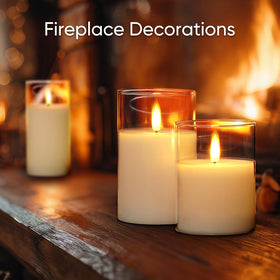 5plots LED pillar candle sizes D3 x H4 and D3 x H5 for flexible layouts