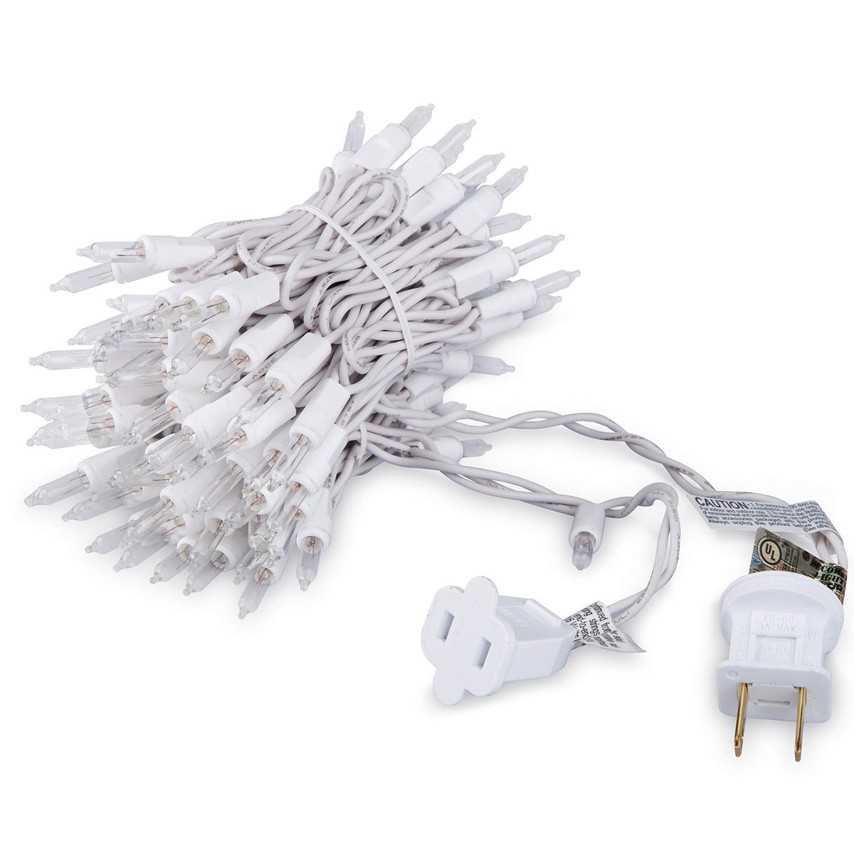 612 Vermont warm glow on white wire for festive displays