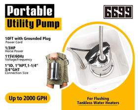 6699 3-gallon bucket for collecting flushing solution safely