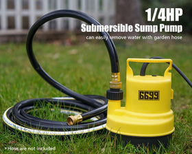 6699 includes discharge and garden hose adapters for versatile connections