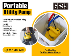 6699 pump adapters ensure quick, secure connections for tankless maintenance.