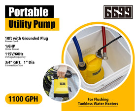 6699 tankless flushing kit three-gallon bucket for convenient flushing