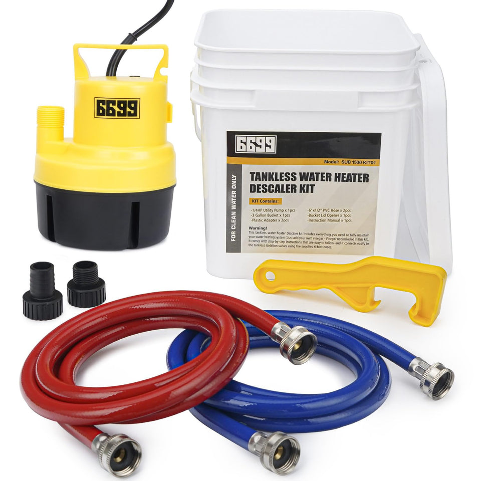 6699 tankless flushing kit for easy home maintenance of hot water systems.