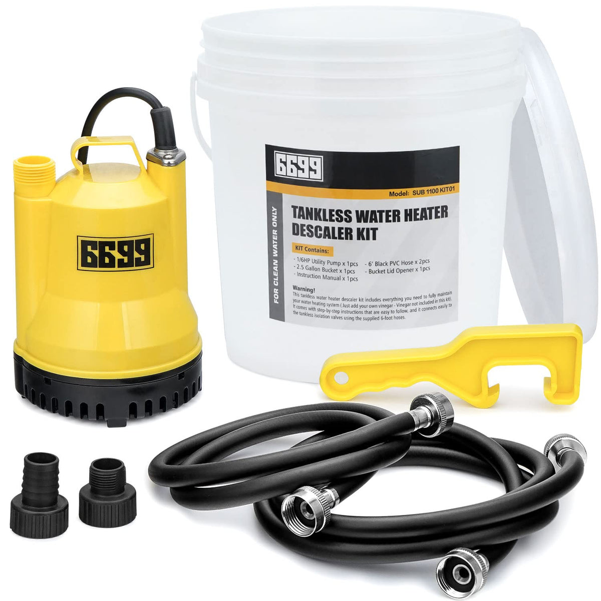 6699 Tankless water heater descaling flush kit for simple maintenance setup.