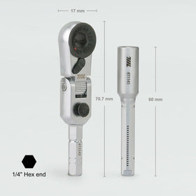 711L hex-bit compatibility with standard 1/4” bits for versatile tasks.
