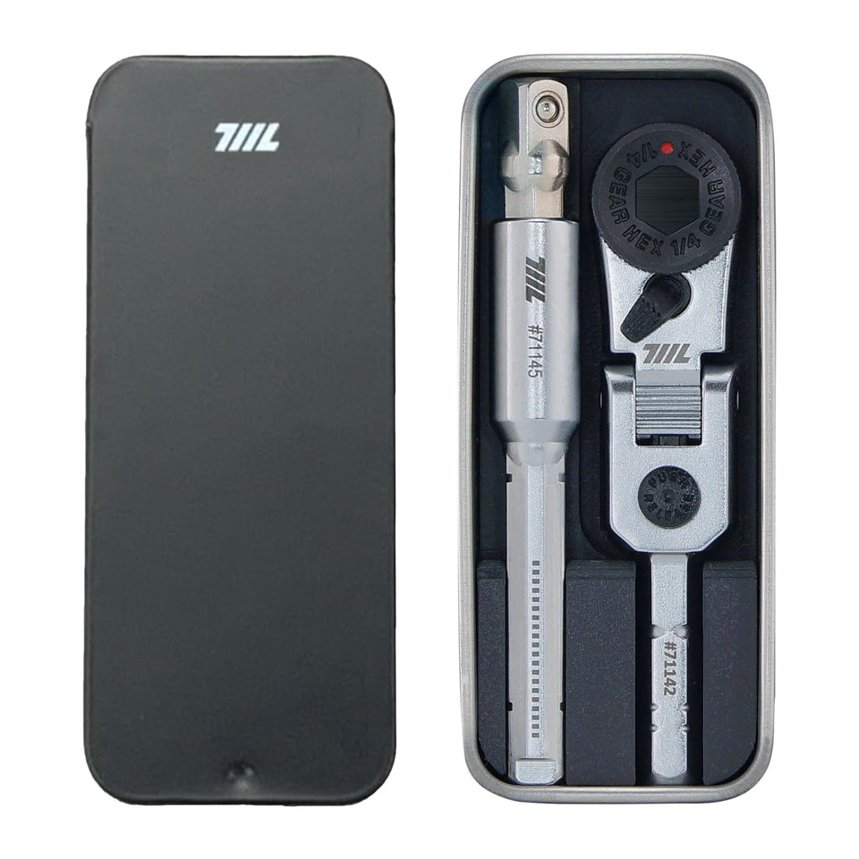 711L EDC ratchet wrench with flex head shows compact portability for quick repairs.