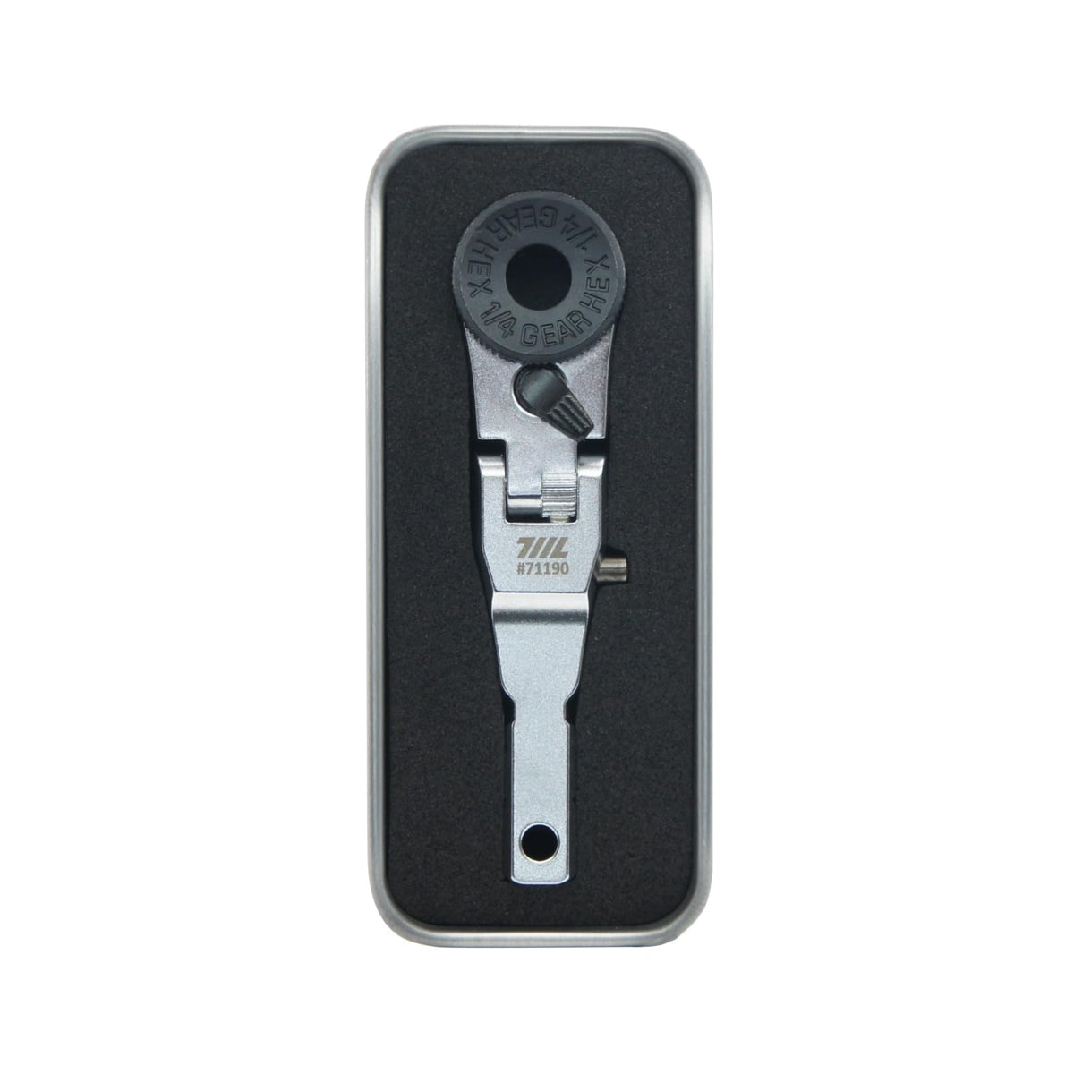 711L flat end flex-head ratchet wrench enabling precise access in tight spaces.