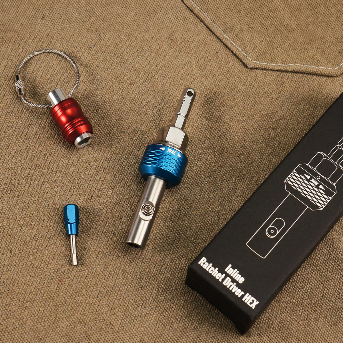 711L Inline Ratchet Driver magnetic bit holder secures bits during greasy work.