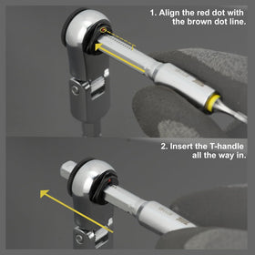 711L mini ratchet with T-handle offers extra leverage for stubborn fasteners.