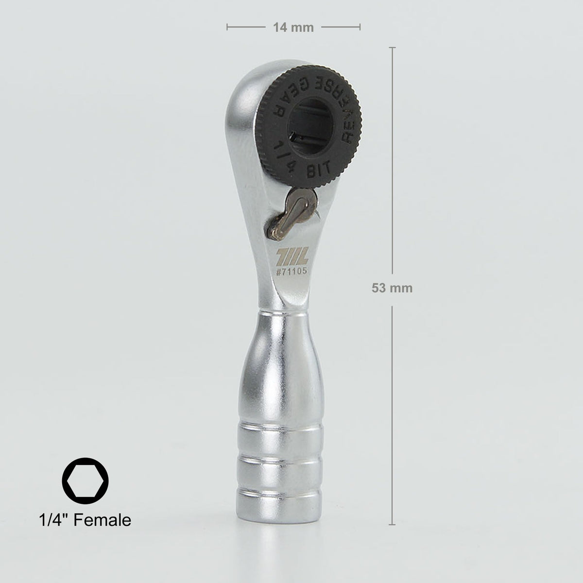711L Mini Ratchet Wrench extended length in use for hard-to-reach bolts.