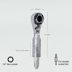 711L Mini Ratchet Wrench TG side view highlights slim profile for access in tight spots