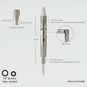 711L Pen Driver TG dual bit compatibility for 4mm and 1/4 inch bits