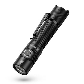 77outdoor Sofirn SP31 V3 front view shows compact, portable EDC flashlight for everyday use.