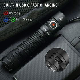 77outdoor Sofirn SP31 V3 IPX8 waterproof metal body withstands rain and splashes.