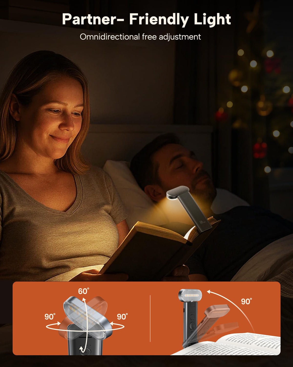 86lux book light adjustable color temperature for reading moods