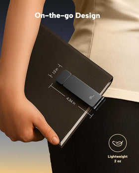 86lux book light head tilts 60° and swivels 90° for precise positioning