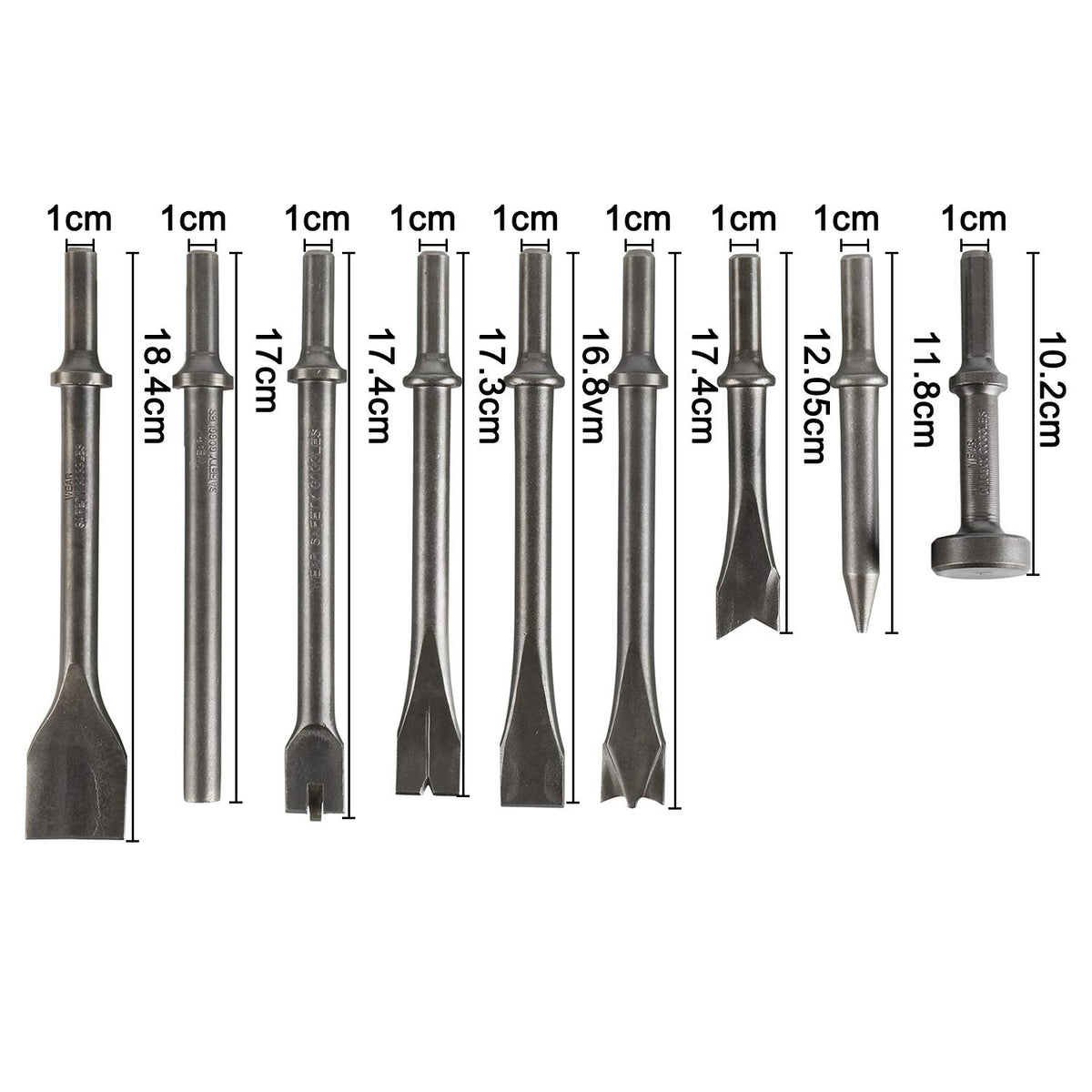 8MILELAKE chisel set 9pcs heavy-duty chisels for masonry