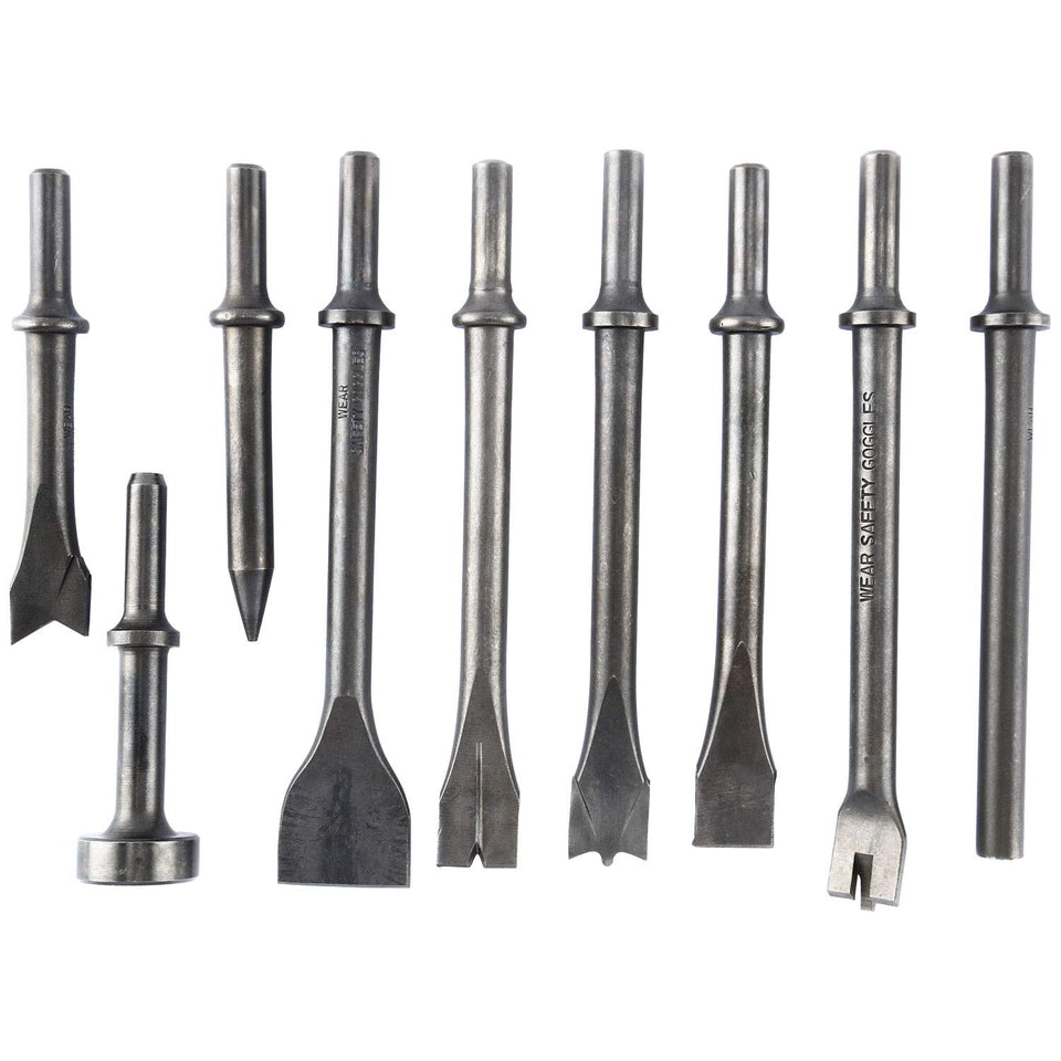 8MILELAKE pneumatic chisel set 9pcs unboxing for heavy-duty work