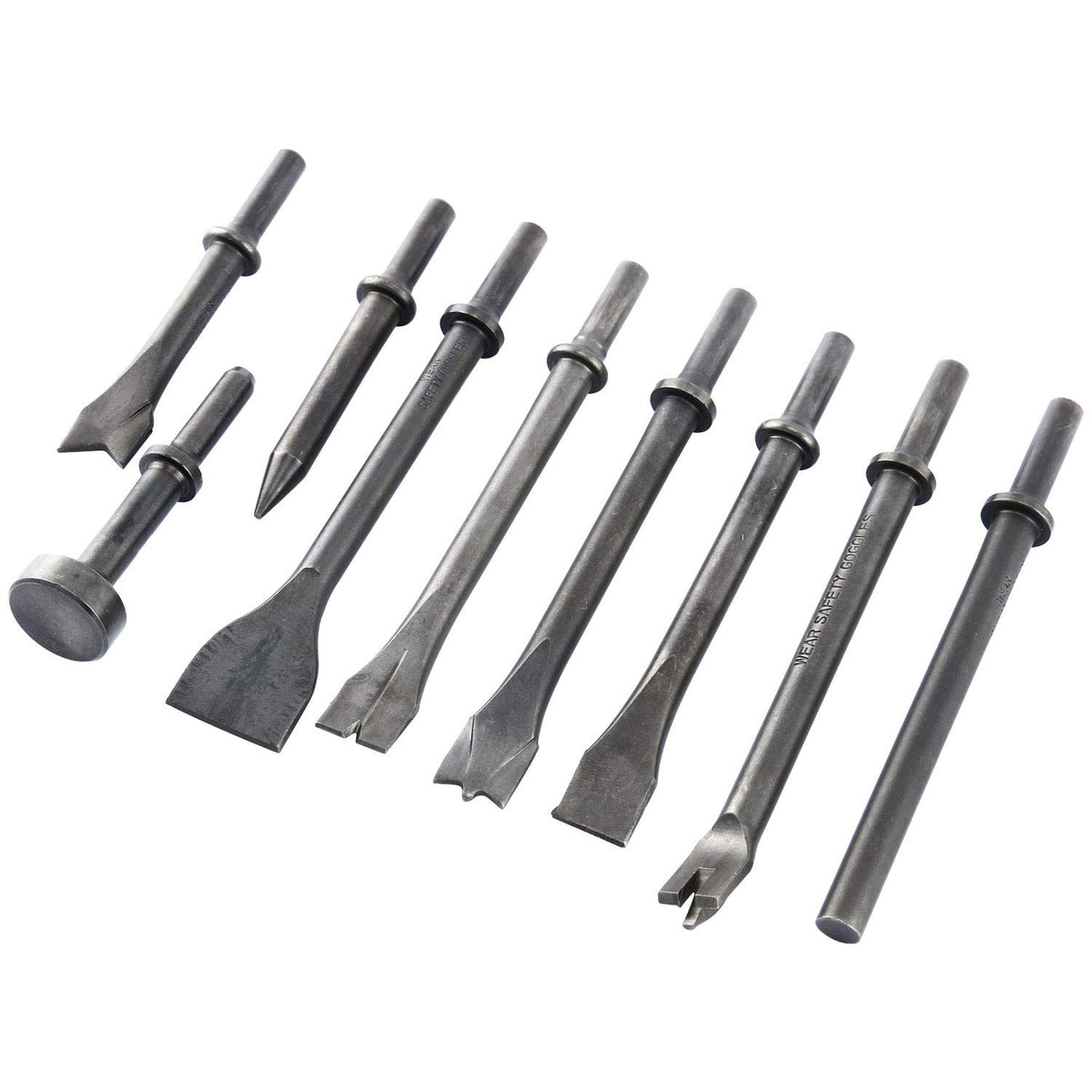 8MILELAKE chisels compatible with standard pneumatic tools