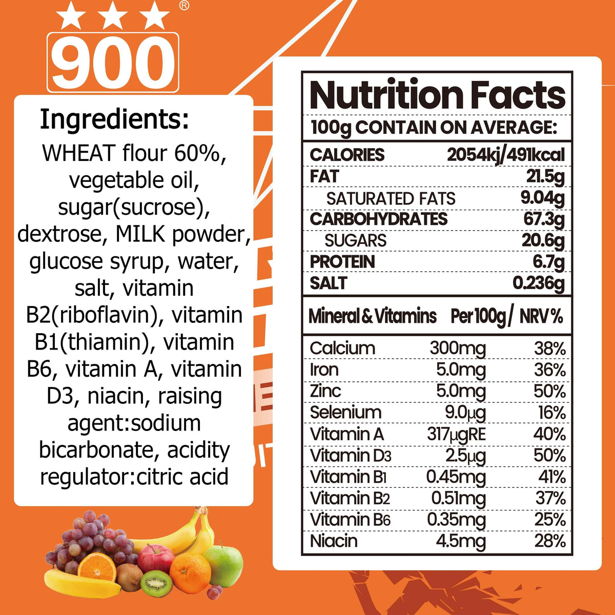 900 Emergency Food Bars fruity hardtack pouch highlights ready-to-eat convenience outdoors