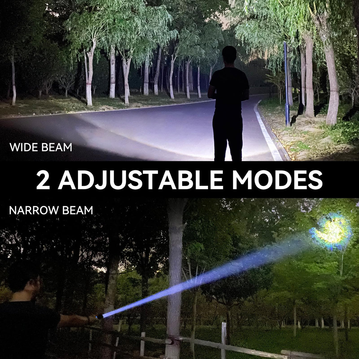 TIMSUMR flashlight with battery indicators to monitor remaining power easily.