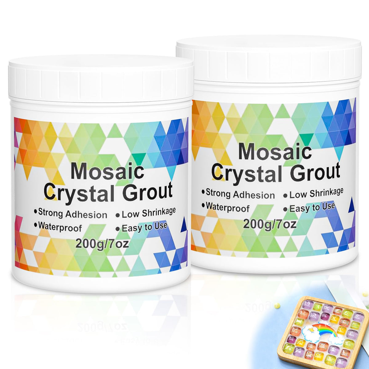 A-HEYIDA Mosaic Grout crystal bottle for easy direct caulk in mosaics.