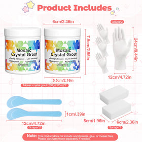 A-HEYIDA crystal grout kit packaging with 400g contents.
