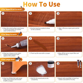A-HEYIDA scrapers and sandpaper smooth the repaired area.