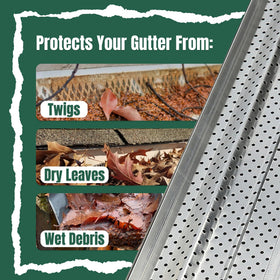 A-M Gutter Guard offers a low-profile design that enhances curb appeal