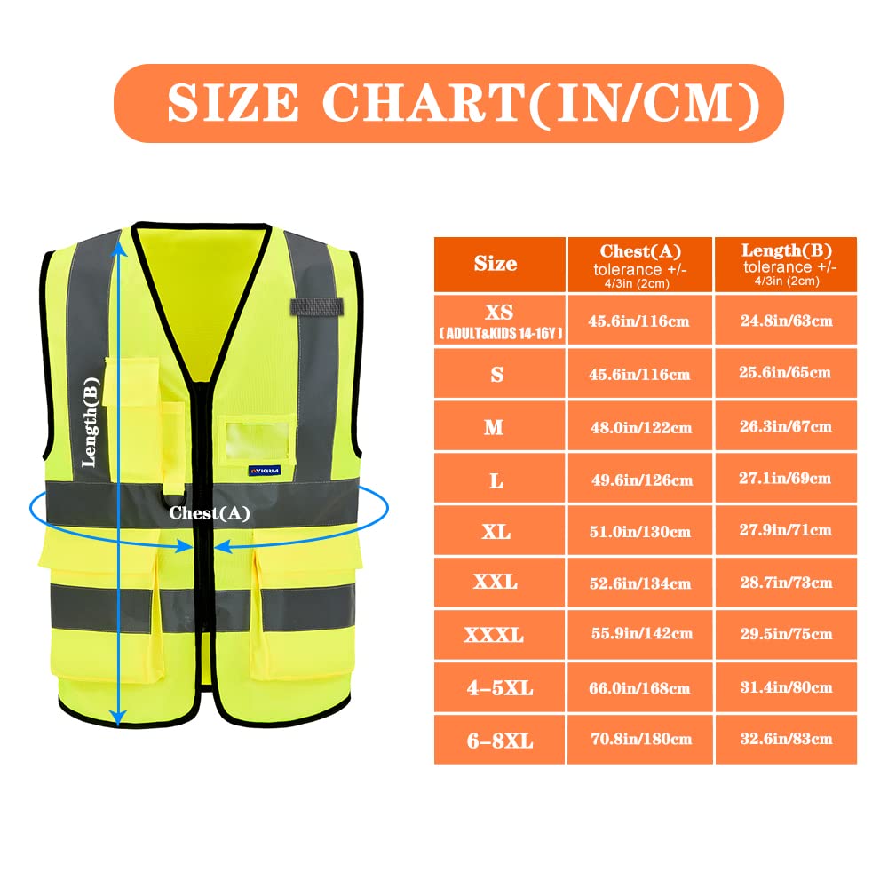 A-SAFETY hi-vis vest back view showing 360° visibility