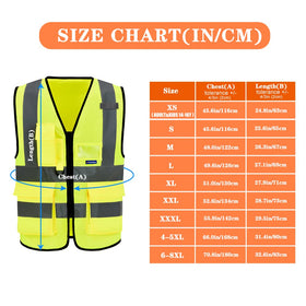 A-SAFETY hi-vis vest back view showing 360° visibility