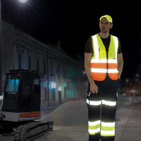 A-SAFETY Pink safety vest foldable design for compact storage