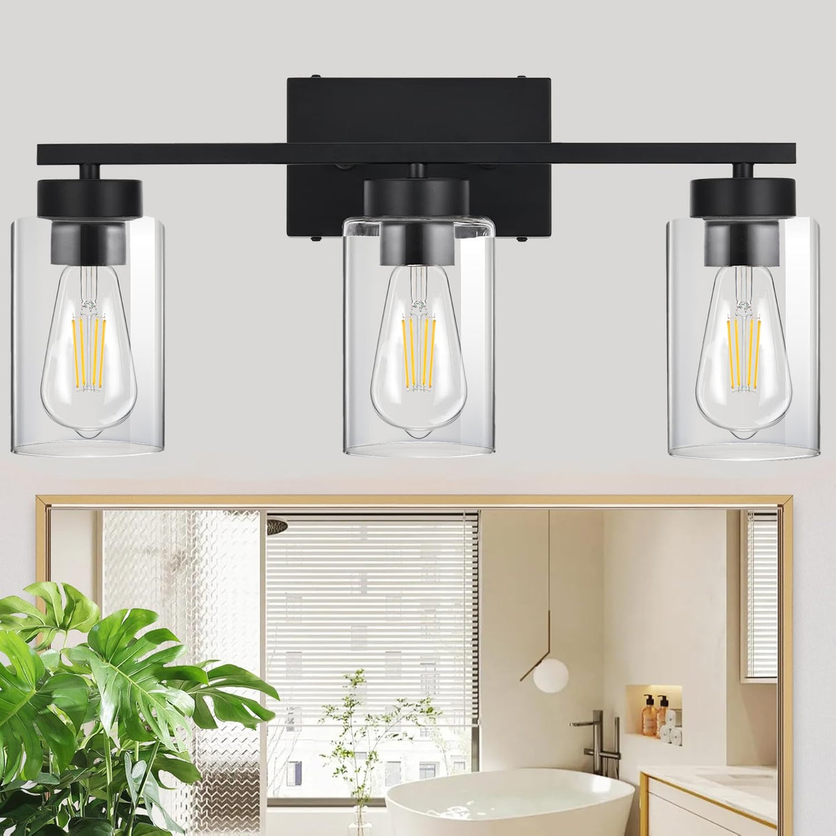 A1A9 3-light fixture includes mounting hardware for easy installation.