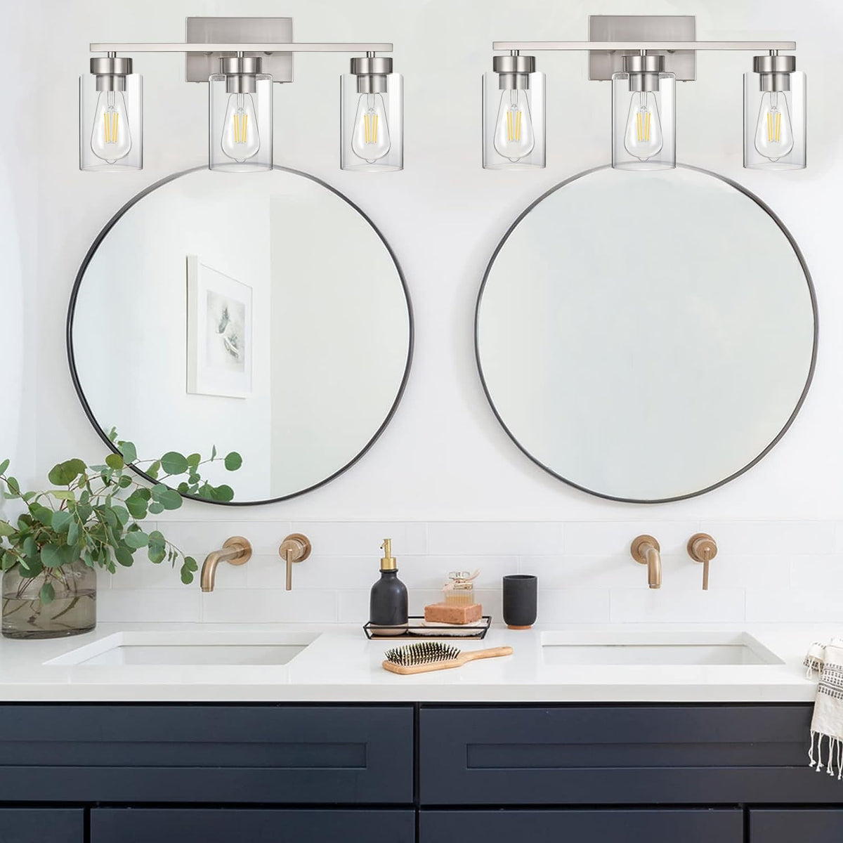 A1A9 brushed nickel anti-rust finish suitable for humid spaces