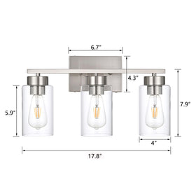 A1A9 dimmable vanity light designed for E26 bulbs with dimmer compatibility