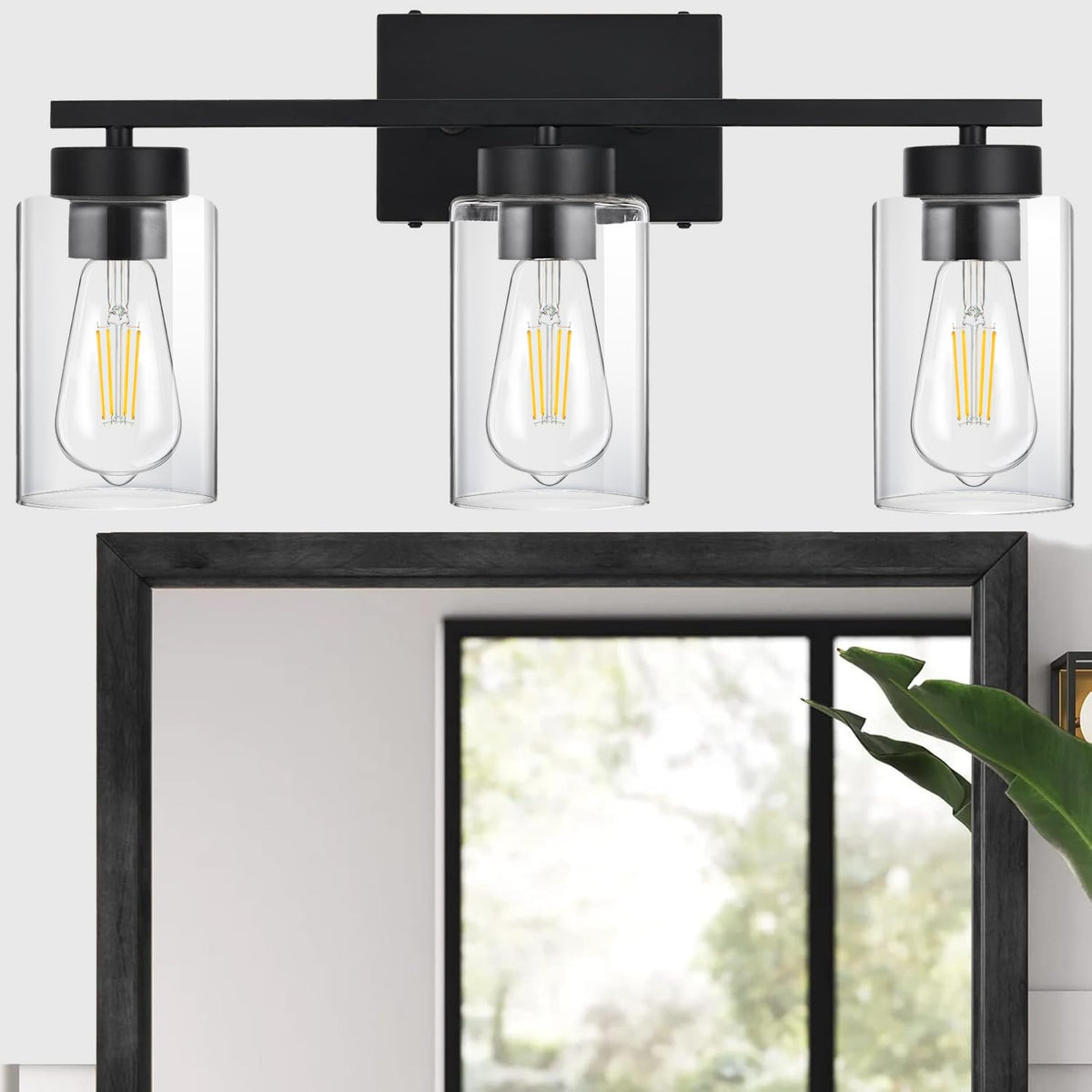 A1A9 black vanity light suits wet areas like bathrooms and laundry rooms.