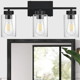 A1A9 black vanity light suits wet areas like bathrooms and laundry rooms.