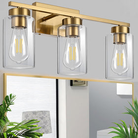 A1A9 brushed gold finish resists rust in damp spaces.