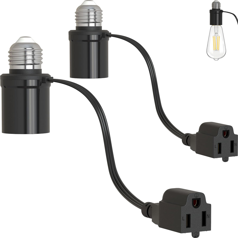 Aaeytby light socket outlet adapter 3in1 enables versatile power for lamps and small devices.