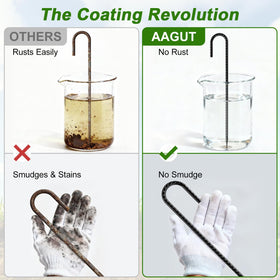 AAGUT black-coated detail highlighting rust resistance and durability