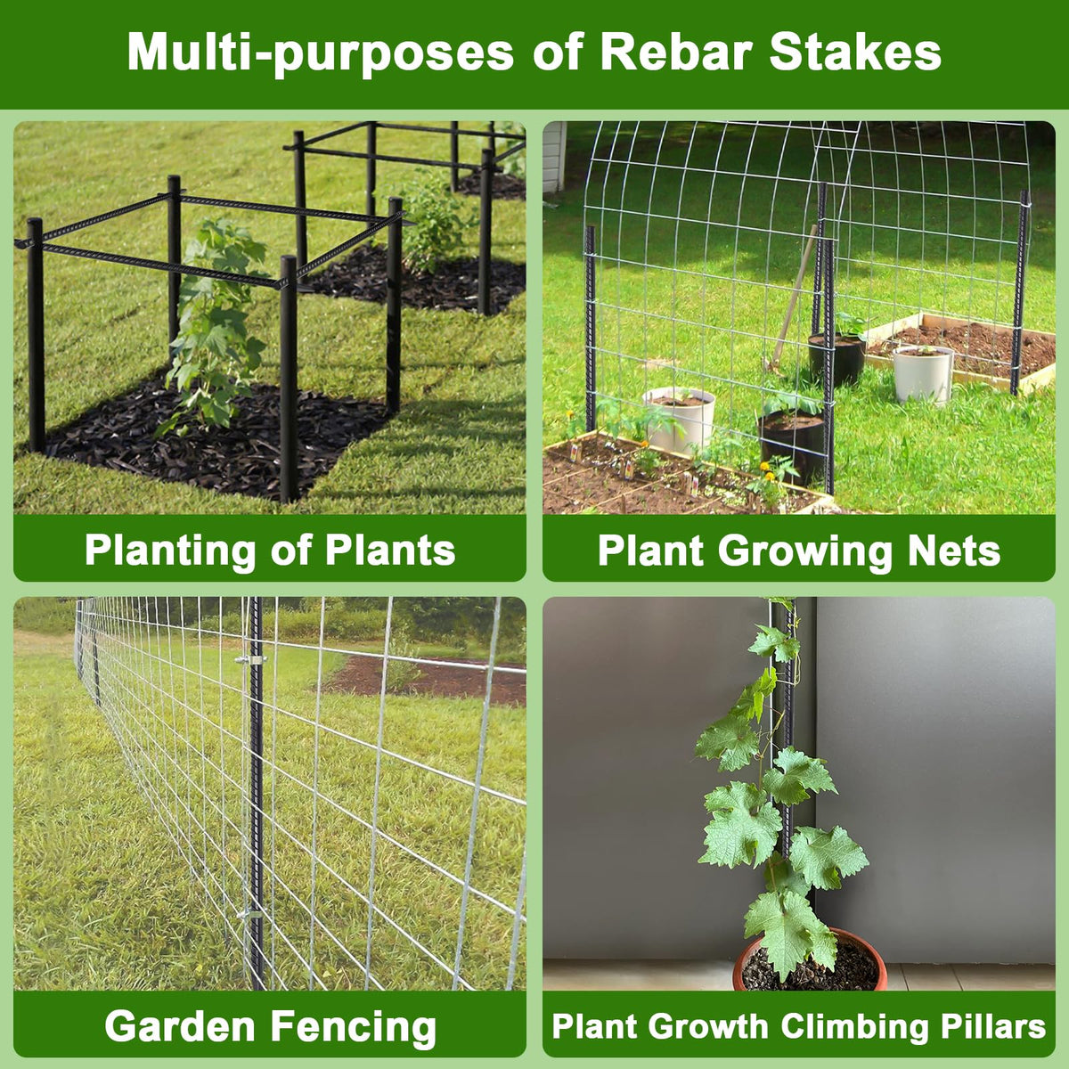AAGUT landscape timber stakes secure garden features and decor outdoors.