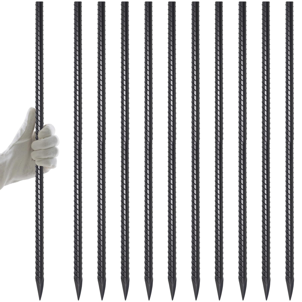 AAGUT 24-inch rebar stake provides strong landscape edging support.