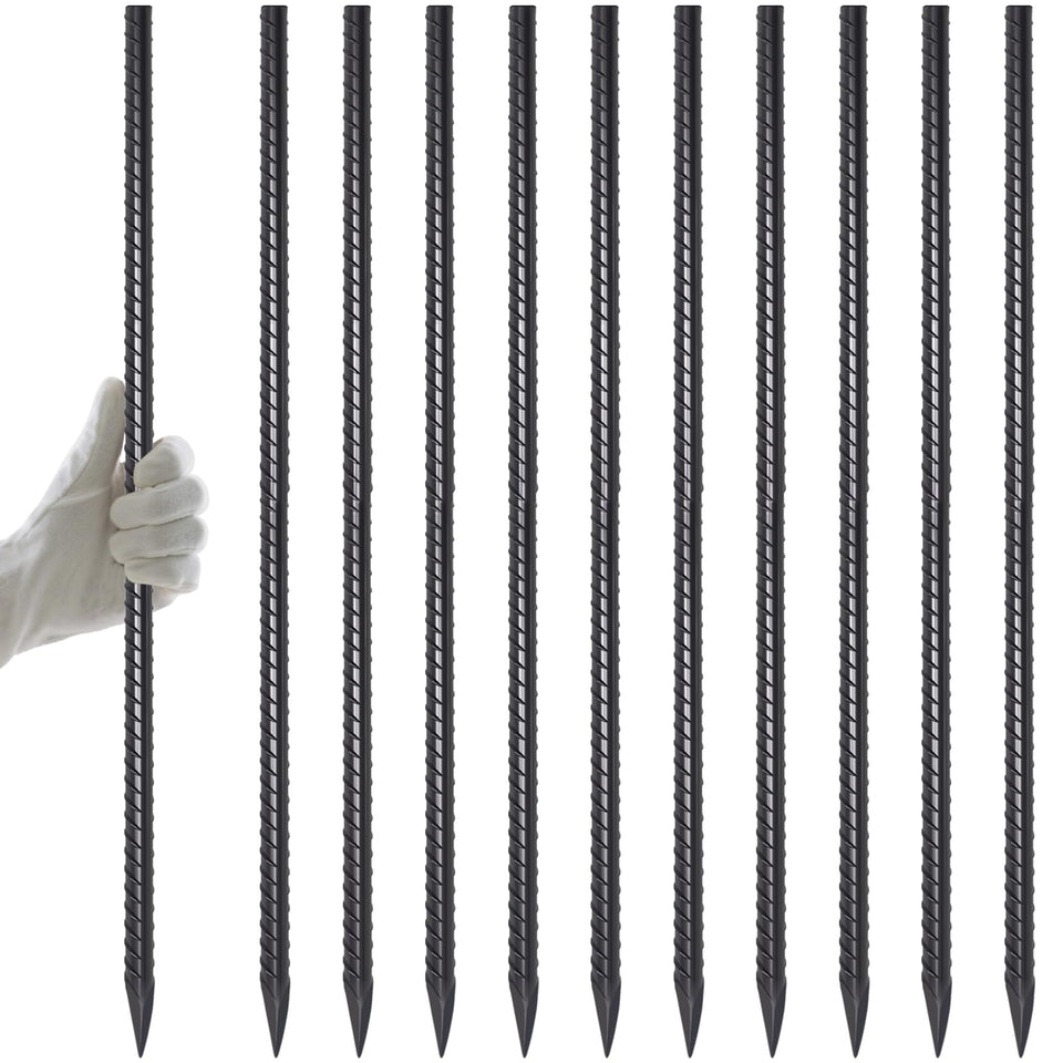 AAGUT 24-inch rebar stake provides strong landscape edging support.