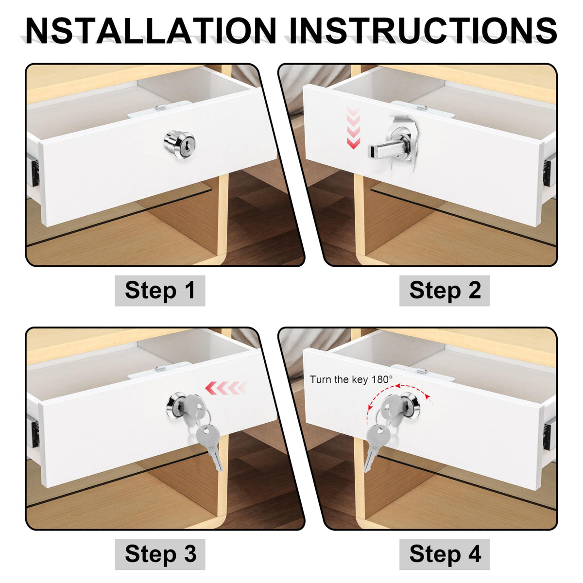 A AIRMACHIN lock mounts easily from the back for DIY installation