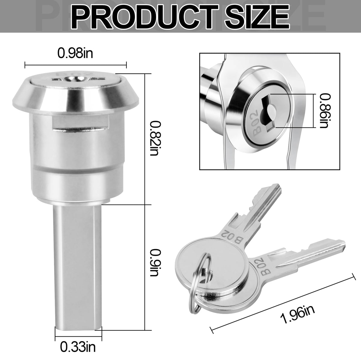 A AIRMACHIN lock assembly with keys demonstrates ready-to-install security