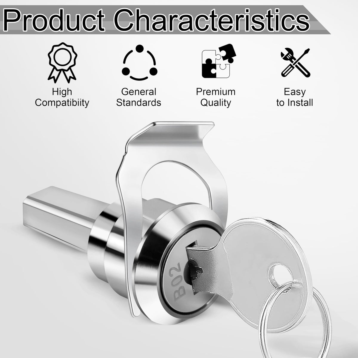 A AIRMACHIN stainless steel lock highlights rust resistance for outdoors