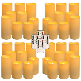 Aamdkcyu 36-pack flameless candles with remote control for outdoor ambiance
